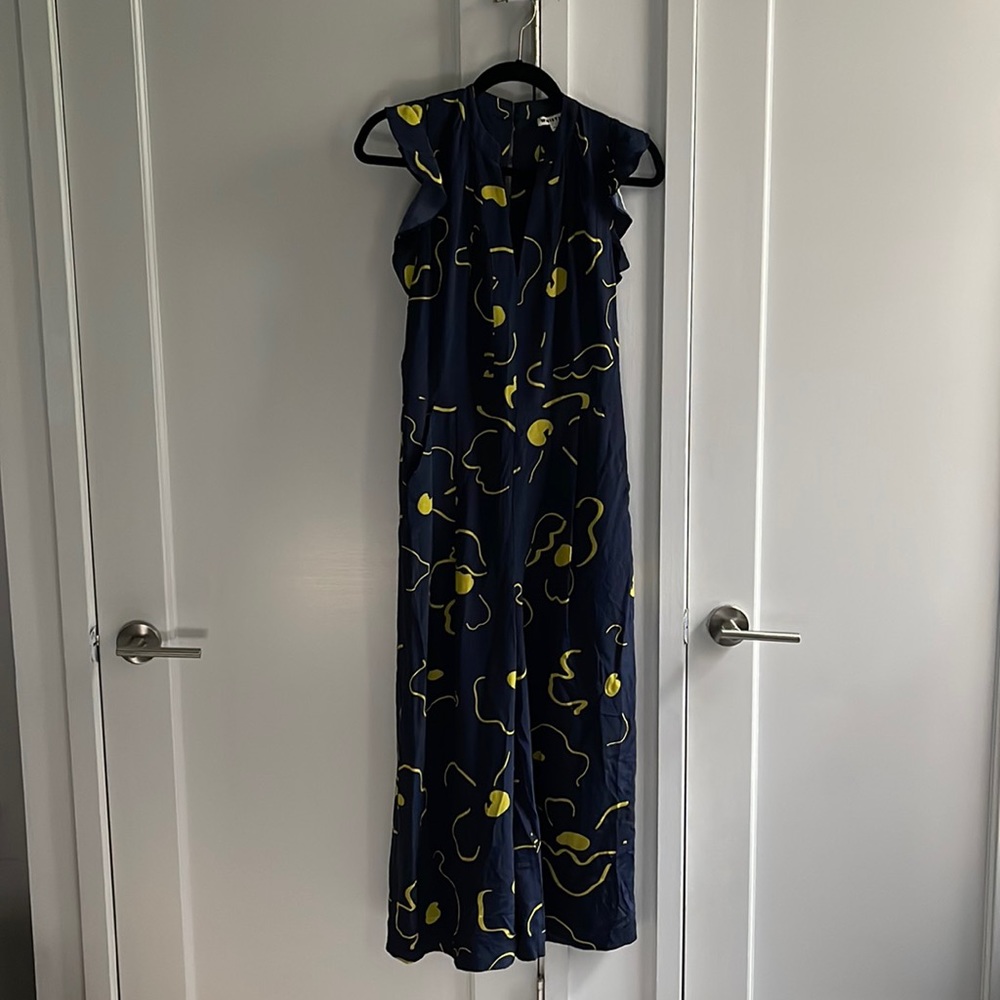 Whistles brand business jumpsuit - size 6 - navy and yellow